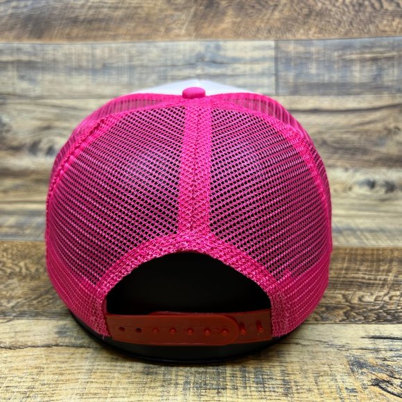 Nick At Nite Mens Trucker Hat Pink Snapback 90s Retro TV Throwback Logo Ball Cap - Picture 5 of 8